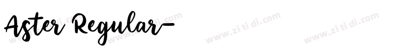 Aster Regular字体转换